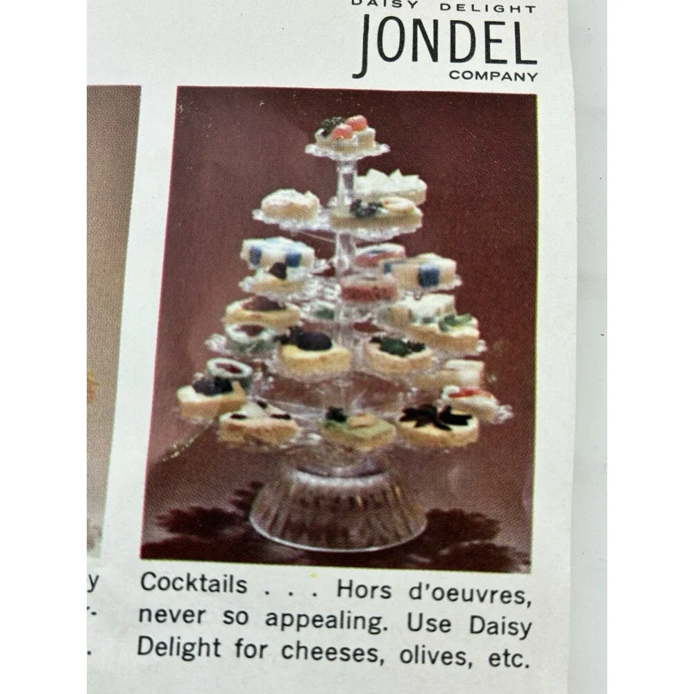 Vtg JONDEL Treat Tree Plastic Appetizer Daisy Centerpiece CHADWICK Ornaments